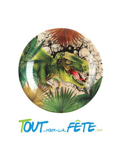 Lot de 10 assiettes Dinosaure 23 cm