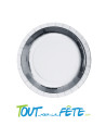 10 assiettes brillantes 26 cm Argent