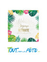 Lot de 12 serviettes joyeuse retraite motif tropical 33x33 cm