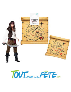 Lot de 12 serviette pirate 2