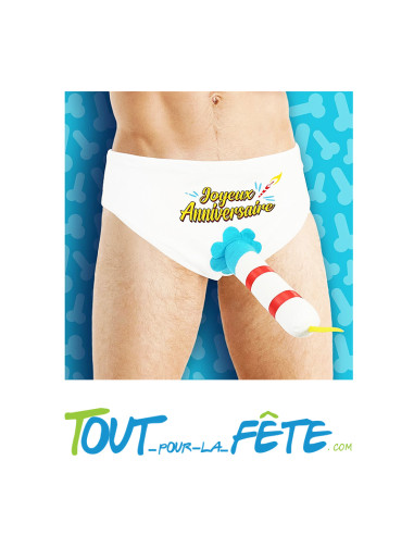 Slip Bougie joyeux anniversaire