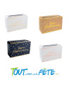 Urne Joyeux anniversaire motif étoilé plusieurs couleurs