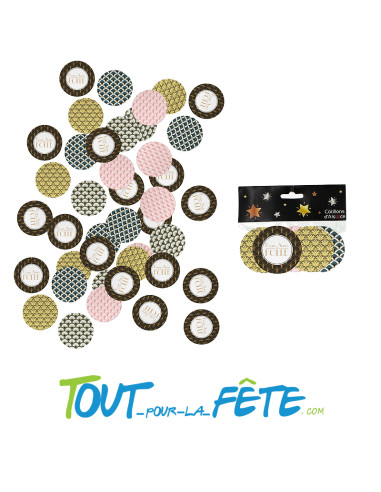Lot de 50 confettis 5 CM GATSBY ANNÉE FOLLE