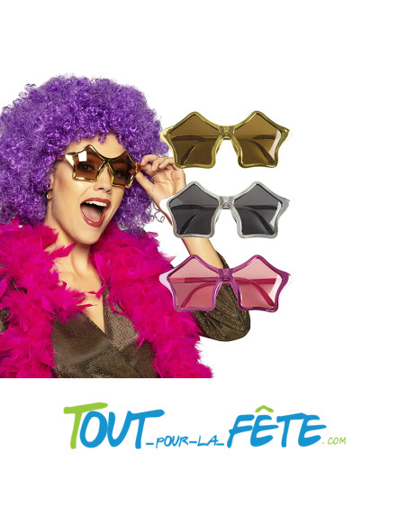 Lunettes étoile party Star assorti ( 3 coloris )