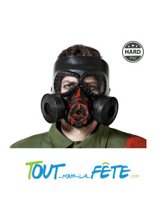 Masque a gaz ensanglanté
