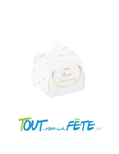 Boite à souvenir médaillon Mon Premier Anniversaire et pois