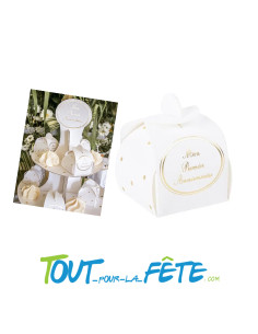Boite à souvenir médaillon Mon Premier Anniversaire et pois 2