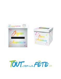 Urne joyeux anniversaire multicolore 2