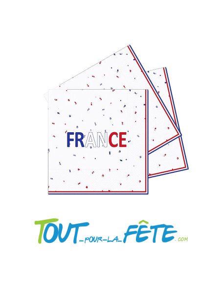 Sachet de 16 serviettes France 3 plis