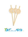 Lot de 12 pailles Joyeux Anniversaire Kraft