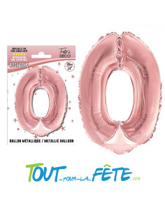 Ballon chiffre aluminium 36cm ROSE GOLD Air 2