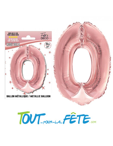 Ballon chiffre aluminium 36cm ROSE GOLD Air