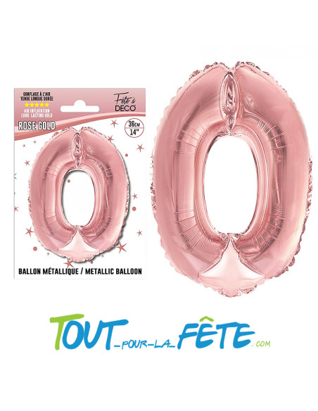 Ballon chiffre aluminium 36cm ROSE GOLD Air
