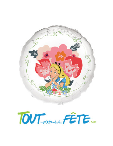 Ballon aluminium Alice aux pays des merveilles© 43cm