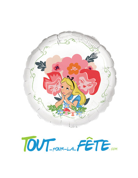 Ballon aluminium Alice aux pays des merveilles© 43cm