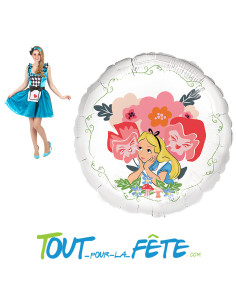 Ballon aluminium Alice aux pays des merveilles© 43cm 2