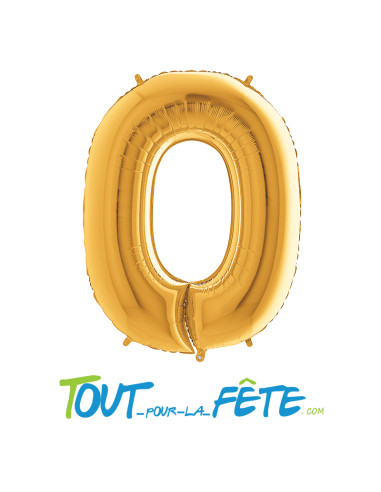 Ballon chiffre aluminium 102cm OR Air/Hélium