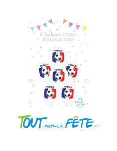 6 Ballons en latex France Foot 2