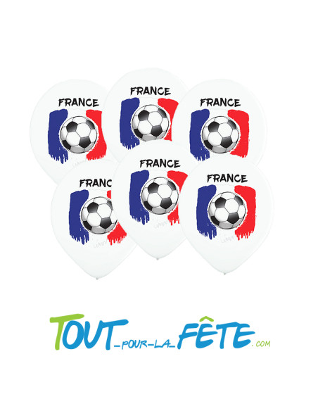 6 Ballons en latex France Foot