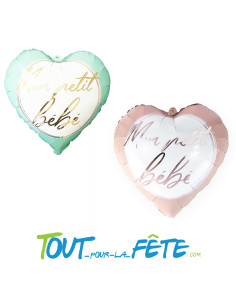 Ballon aluminium Coeur "Mon petit bébé" 35cm