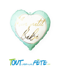 Ballon aluminium Coeur "Mon petit bébé" 35cm 2