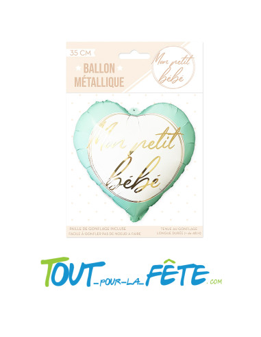 Ballon aluminium Coeur "Mon petit bébé" 35cm