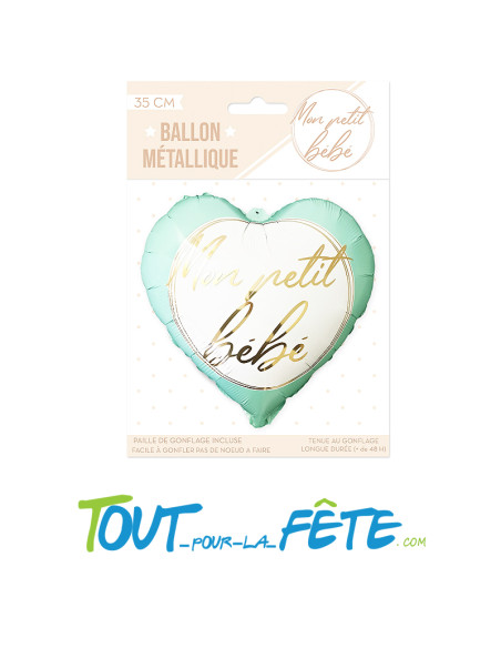 Ballon aluminium Coeur "Mon petit bébé" 35cm