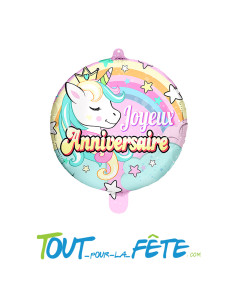 Ballon aluminium Licorne 45cm