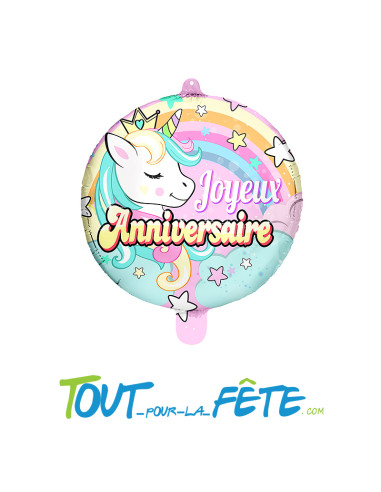 Ballon aluminium Licorne 45cm