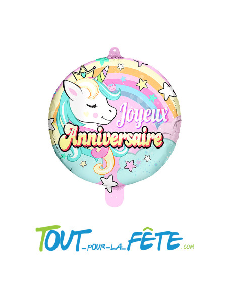 Ballon aluminium Licorne 45cm