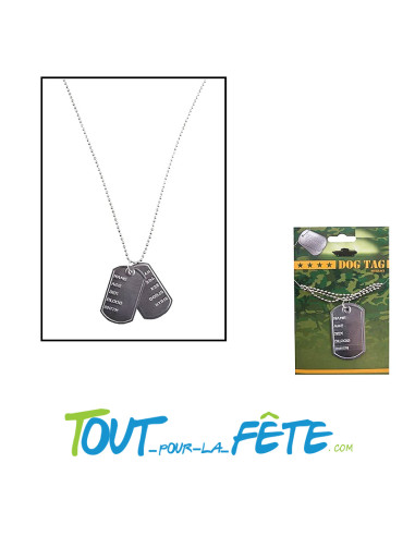 Collier militaire avec double plaques