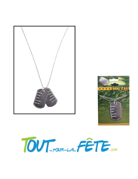 Collier militaire avec double plaques