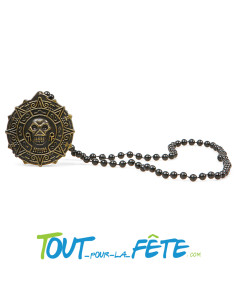 Collier médaillon pirate