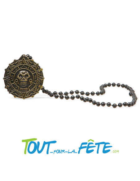 Collier médaillon pirate