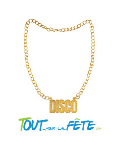 Collier métallique DISCO or