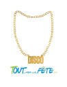 Collier métallique DISCO or