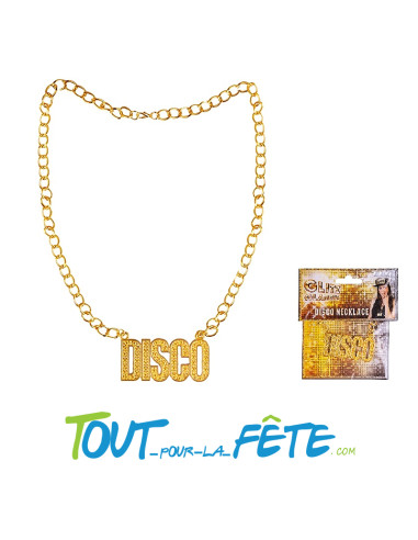 Collier métallique DISCO or