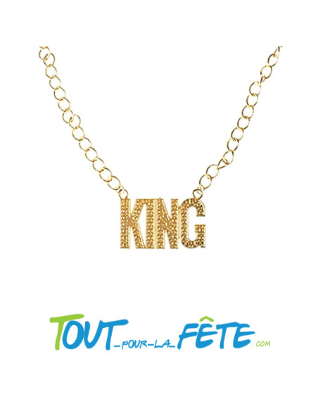 Collier métallique KING or