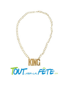 Collier métallique KING or