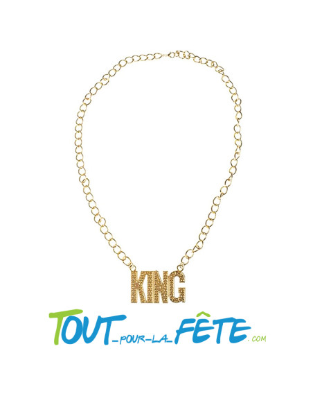 Collier métallique KING or