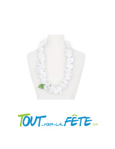 Collier de fleur Hawaïen / Tahiti blanc