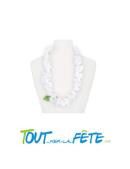 Collier de fleur Hawaïen / Tahiti blanc
