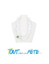 Collier de fleur Hawaïen / Tahiti blanc