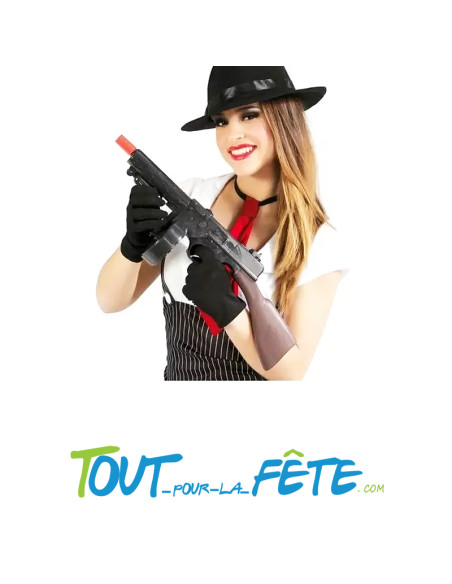 Pistolet mitrailleur sonore Tommy gun accessoire déguisement