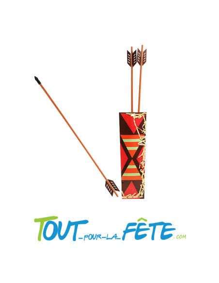 Carquois avec 3 flèches indien