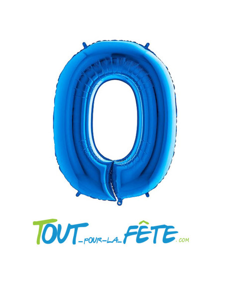 Ballon chiffre aluminium bleu