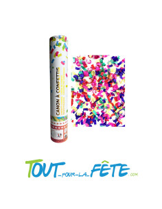 Canon à confettis 40 cm papier multicolore