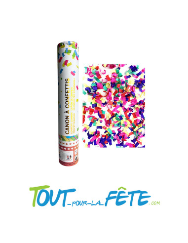Canon à confettis 40 cm papier multicolore