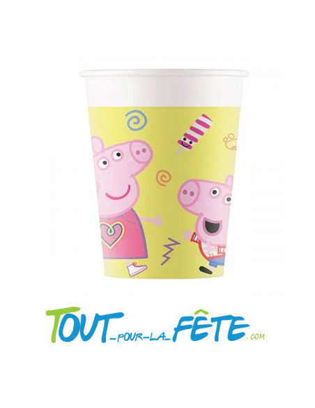 Lot de 8 gobelets Peppa Pig