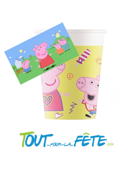 Lot de 8 gobelets Peppa Pig